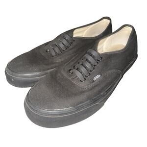 VANS AUTHENTIC CLASSIC SHOES MENS 7 WOMENS 8.5 BLACK WHITE LOW TOP SKATE